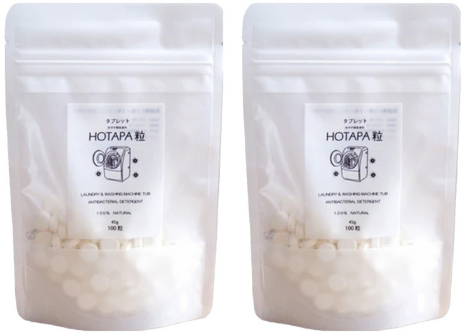 HOTAPA 天然貝殼粉洗衣槽去污清潔錠, 45g, 2包