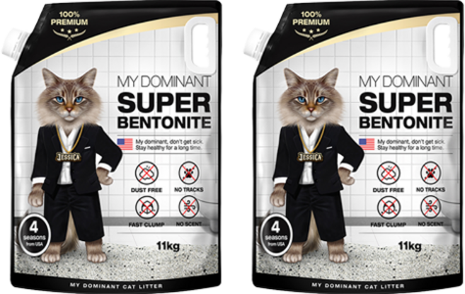 마이도미넌트 프리미엄 벤토나이트 고양이모래 11kg, 2개, 반려용품