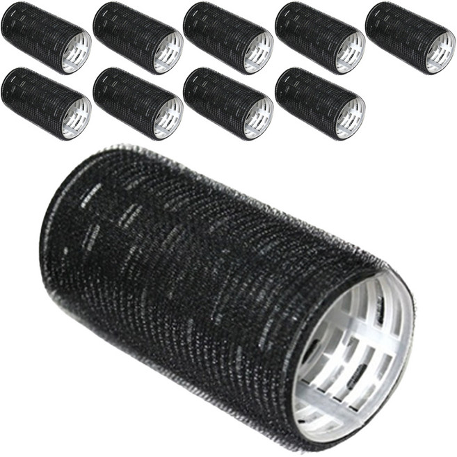 하이투데이 열전도 대왕 앞머리 헤어롤, 블랙, 10개