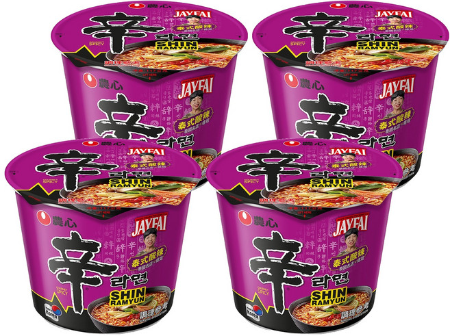 NONGSHIM 農心 辛拉麵 泰式酸辣味 117g, 4入