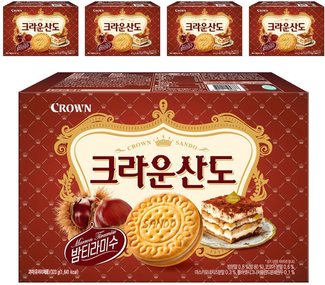 크라운산도 밤 티라미수, 323g, 5개