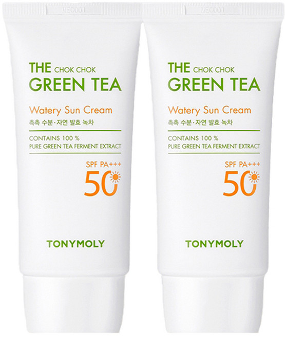 토니모리 더 촉촉 그린티 수분 선크림 SPF50 PA+++, 50ml, 2개