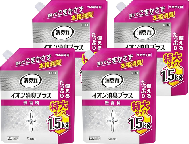 ST 雞仔牌 消臭力 三重離子消臭晶球 大補充包 無香, 1.5kg, 4包