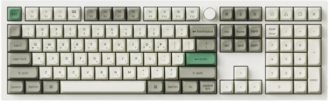 키크론 V6 MAX 유무선 키보드, 쉘화이트, V6M-P4, 바나나축