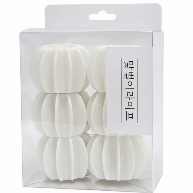 맞벌이라이프 의류 구김 엉킴 방지 실리콘 세탁볼, 화이트, 6개