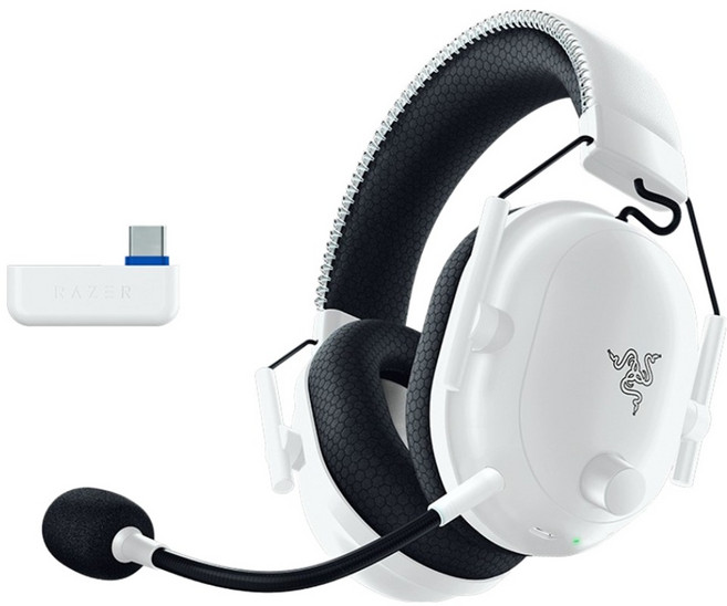 RAZER 雷蛇 頭戴無線雙模電競耳機 PlayStation Licensed, BlackShark V2 Pro, 白色
