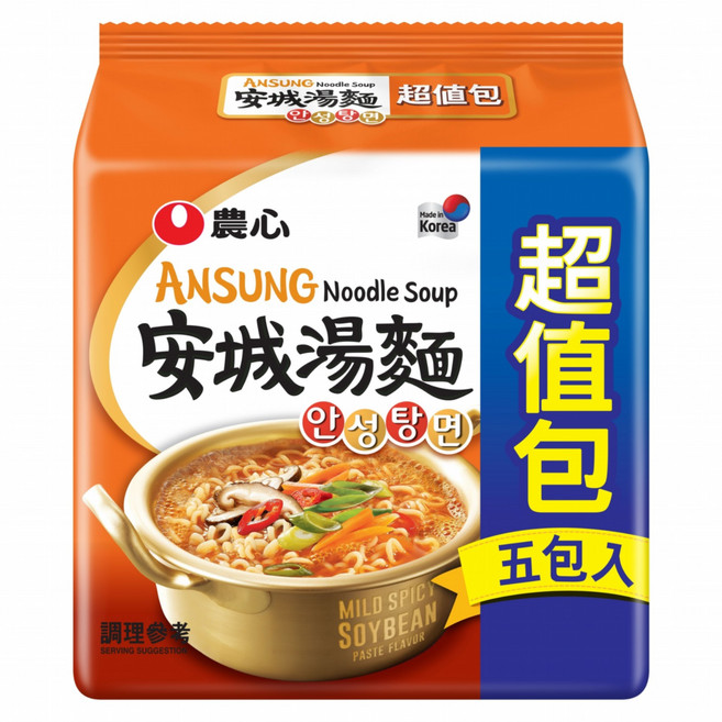 NONGSHIM 農心 安城湯麵 125g, 5包