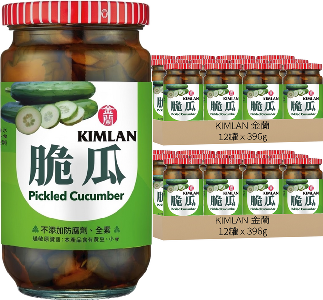 KIMLAN 金蘭 脆瓜, 396g, 24罐