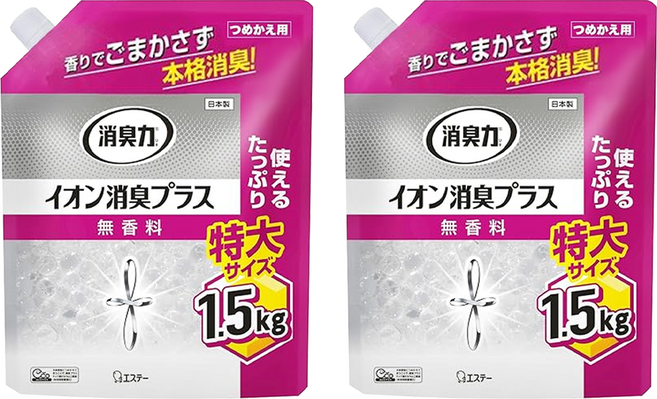 ST 雞仔牌 消臭力 三重離子消臭晶球 大補充包 無香, 1.5kg, 2包