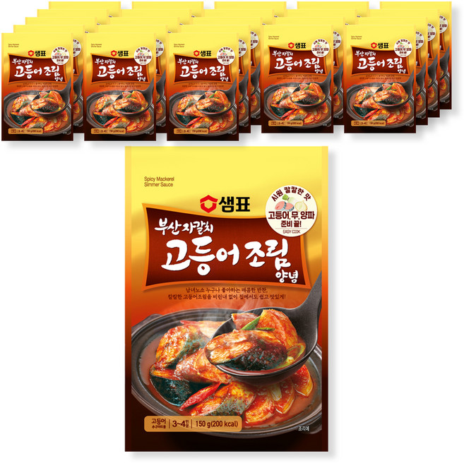 샘표 부산자갈치 고등어조림 양념, 24개, 150g