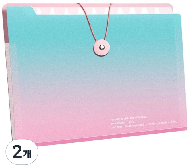 아트조이 그라데이션 아코디언 파일 폴더 12칸, 블루, 2개