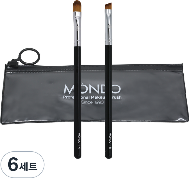 몬도 AM 1418 컨실러 + 앵글아이라이너 브러쉬 + 파우치, 혼합색상, 6개