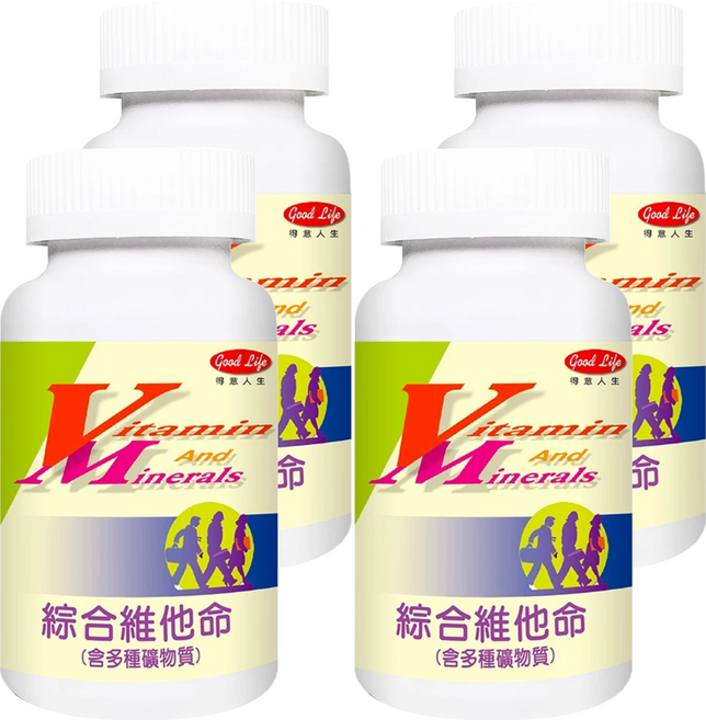 good Life 得意人生 綜合維他命錠, 60顆, 4罐