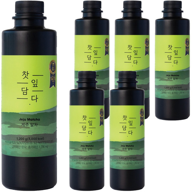 스위트컵 찻잎담다 제주 말차, 1.2kg, 6개