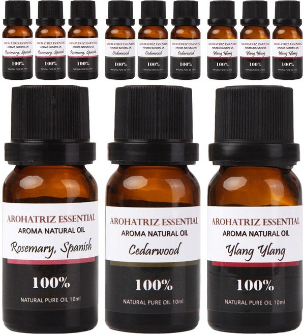 아로하트리즈 에센셜오일 로즈마리 + 시더우드 + 일랑일랑, 10ml, 4개