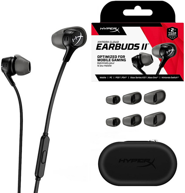 하이퍼엑스 Cloud Earbuds II 이어폰 70N24AA 블랙