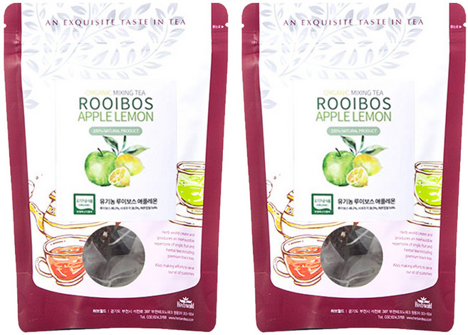 티트라움 유기농 루이보스 애플 레몬, 1g, 20개입, 2개