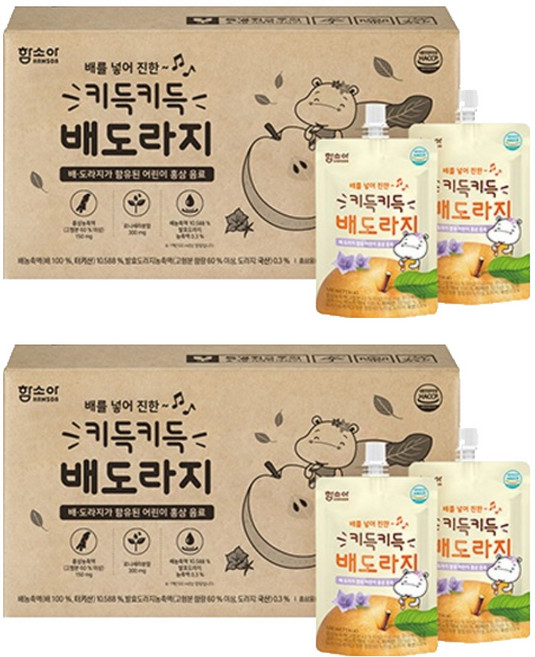 함소아 키득키득 배도라지 주스, 100ml, 20개