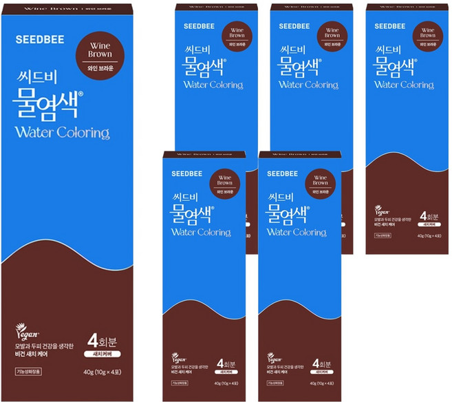 SEEDBEE Season 2水性染髮劑, Wine Brown, 6盒