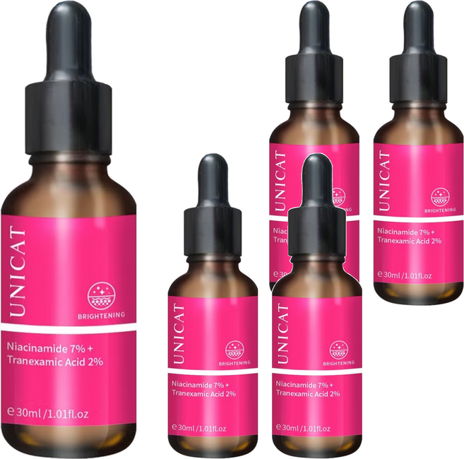 UNICAT 變臉貓 菸鹼胺激光亮白原液 7% + 傳明酸 2%, 30ml, 5瓶