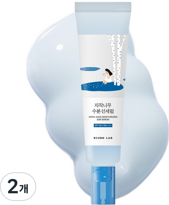 라운드랩 자작나무 수분 선세럼 SPF50+ PA++++, 2개, 50ml