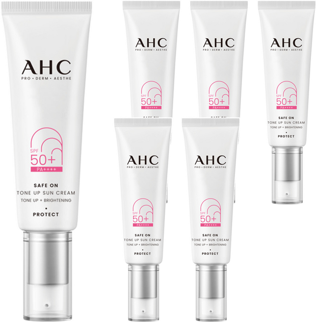 AHC 柔光潤色隔離防曬乳, 50ml, 6條