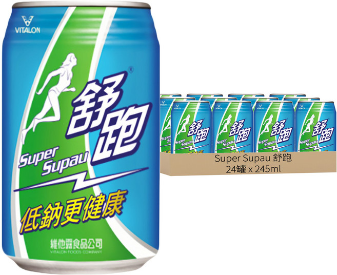 Super Supau 舒跑 運動飲料, 245ml, 24罐
