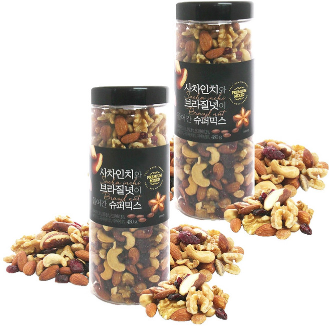 印加果巴西綜合堅果, 480g, 2瓶