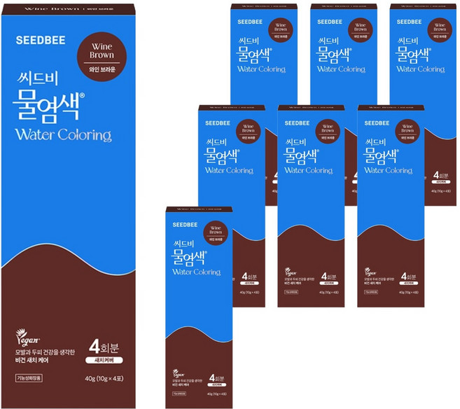 SEEDBEE Season 2水性染髮劑, Wine Brown, 8盒