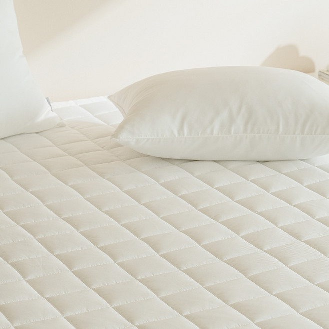 아망떼 시베리아 듀라론 냉감 침대패드, WHITE