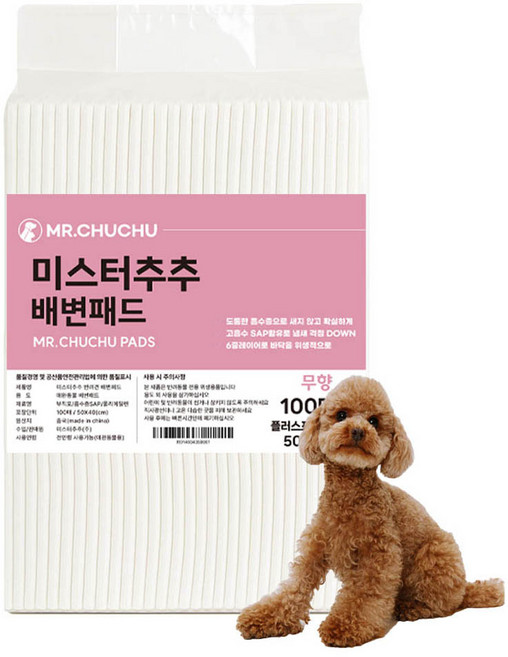 미스터추추 강아지 배변패드 플러스 무향 20g, 100개입, 1개