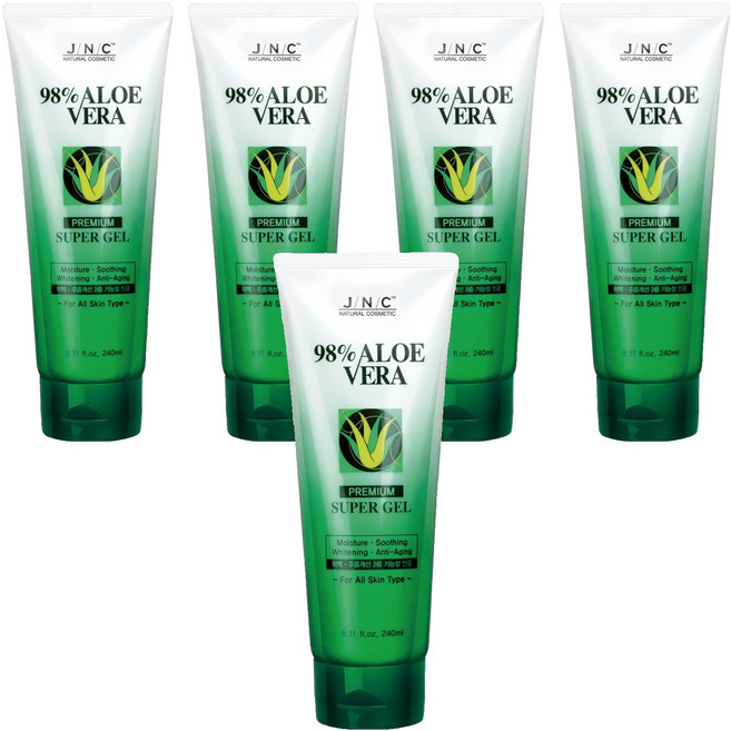 JNC 알로에베라 프리미엄 슈퍼젤, 240ml, 5개