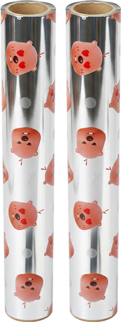 ZANMANG LOOPY 殘暴路飛 捲筒包裝紙, 2個, 圓點 銀色