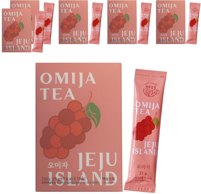제주담움 오미자 스틱, 25g, 10개입, 6개