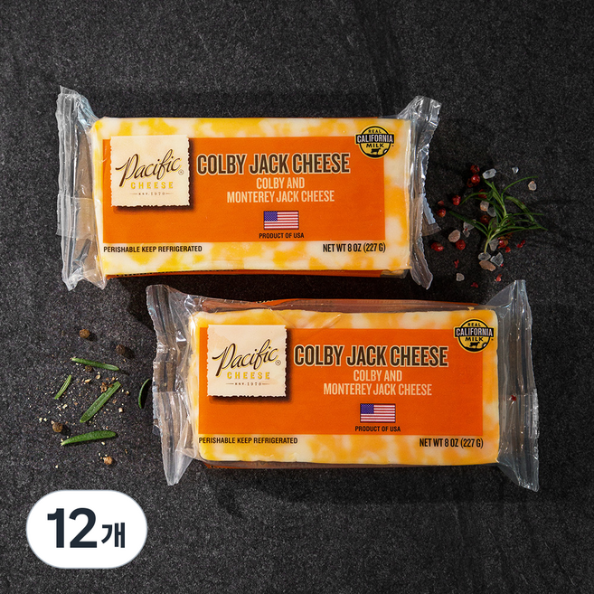 퍼시픽 콜비 잭 치즈, 227g, 1개입, 12개
