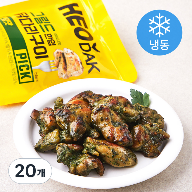 허닭 PICK 그릴드 한입 닭다리구이 깻잎맛 (냉동), 100g, 20개