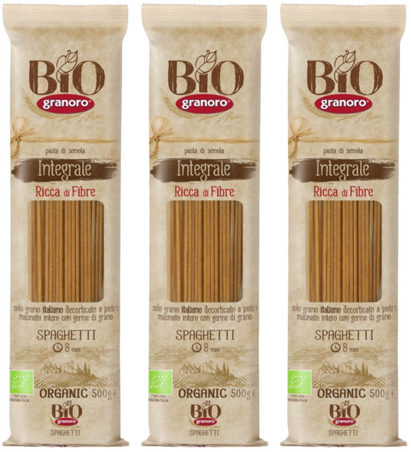 그라노로 유기농 통밀 스파게티, 3개, 500g