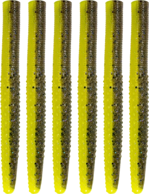 Z-MAN ZMAN 棒蟲 美國製 BIG TRD Ned Rig 軟蟲 黑鱸 BASS 路亞 假餌 魚餌 4吋 109, 螢光黃, 6.5g, 6個