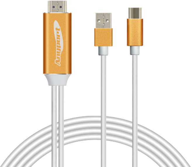 애니포트 4K UHD C타입 HDMI TV연결 미러링 케이블 AP-MW4K PLUS, 2m, 1개