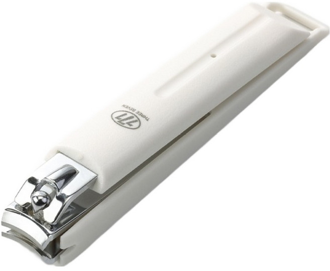 777 모노톤 부드럽게 잘리는 튐방지 튼튼한 발톱깎이, 1개, 화이트