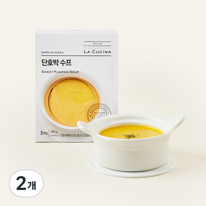 라쿠치나 단호박 수프 3개입 (냉장), 480g, 2개