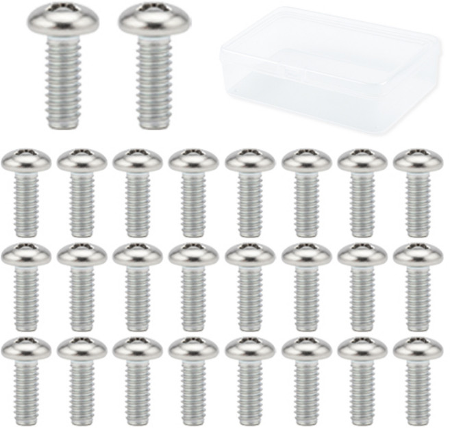 OON 탄소강 둥근머리 볼트 26p + 투명케이스 세트, 1세트, M8, 30mm