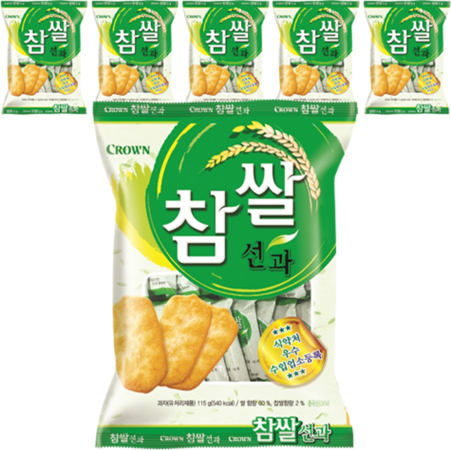 크라운 참쌀선과, 115g, 6개