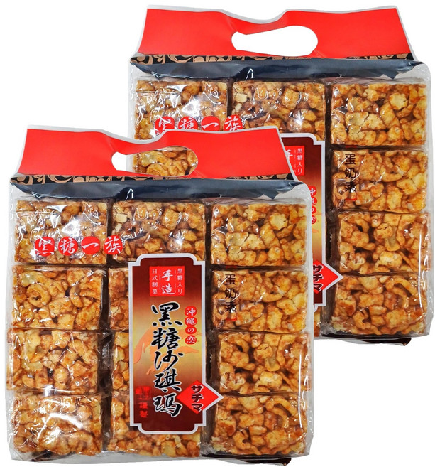 黑糖一族 黑糖沙琪瑪量販包, 500g, 2袋