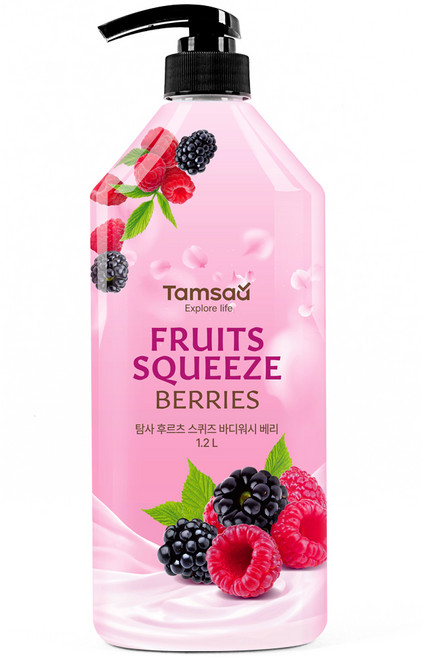 탐사 후르츠 스퀴즈 바디워시 베리, 1개, 1.2L