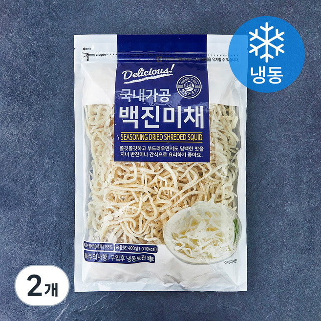 해맑은푸드 백진미채 (냉동), 400g, 2봉