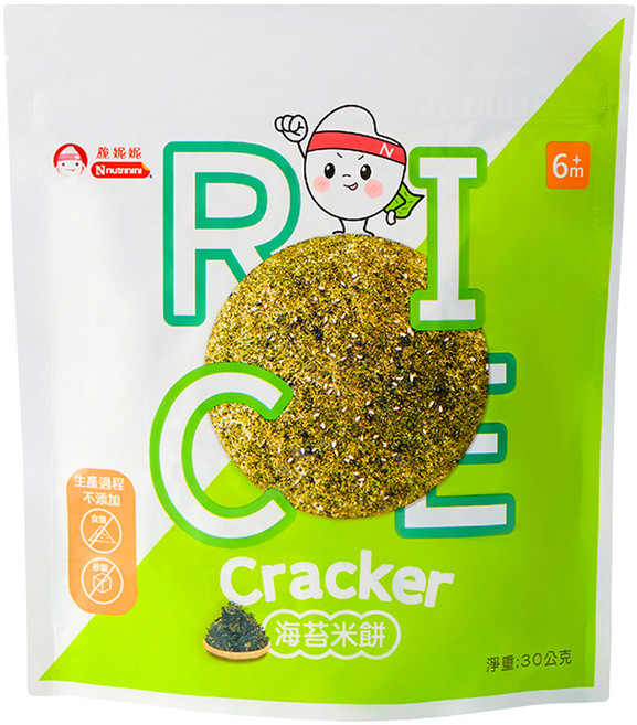Nnutrinini 脆妮妮 米餅, 海苔, 30g, 1包