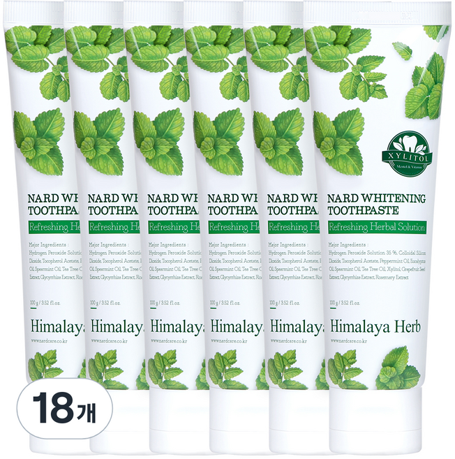 나드 미백 치약, 100g, 18개