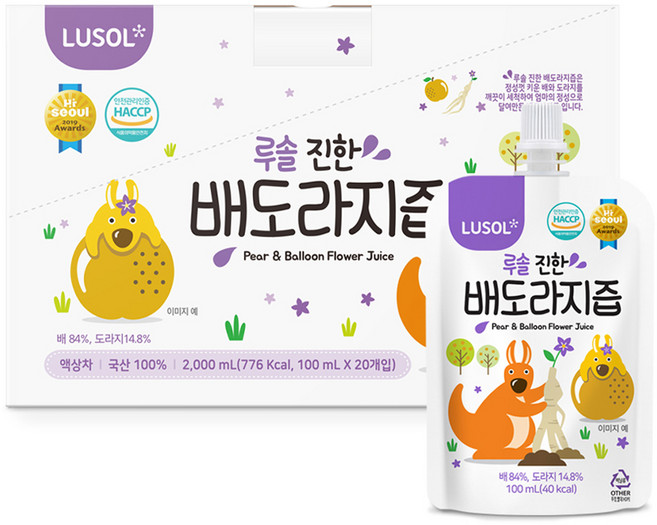 루솔 진한 배도라지즙, 100ml, 20개