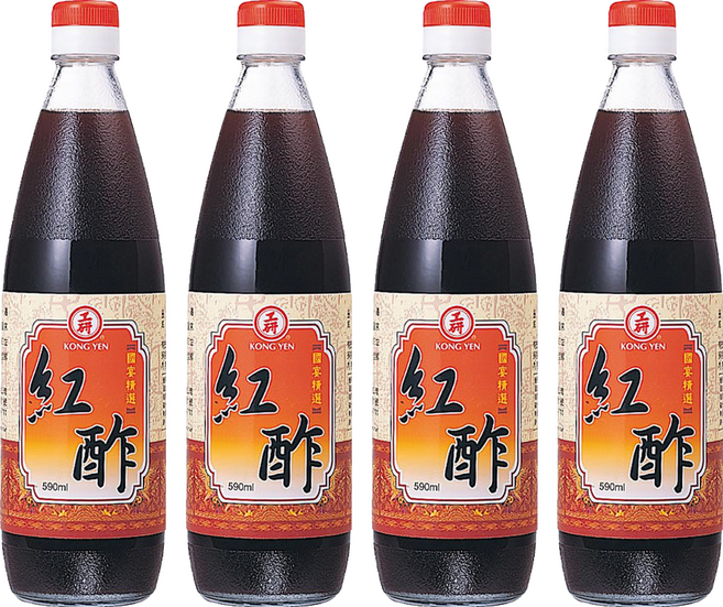 KONG YEN 工研 紅醋, 590ml, 4瓶